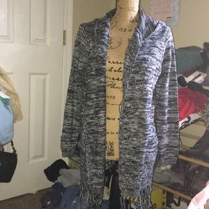 Peppered Hooded Cardigan